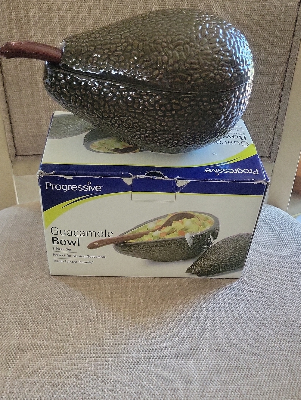 Guacamole Bowl - Ceramic 3-Piece Set